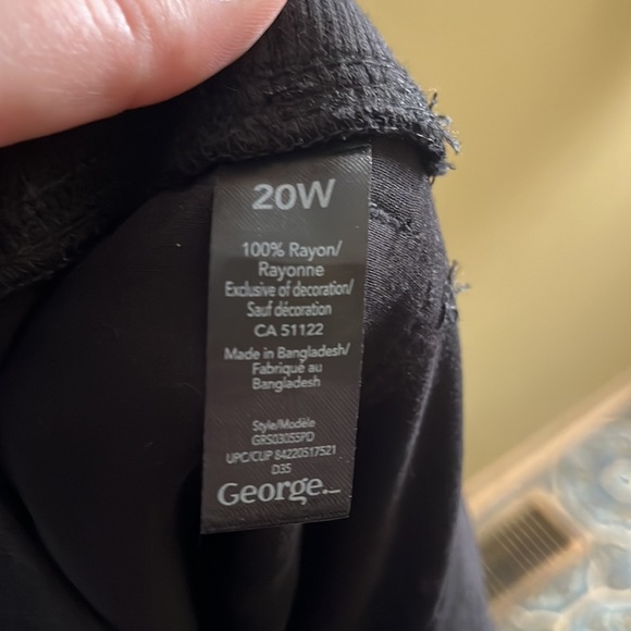 NWT George plus Rayon casual shorts black - Picture 9 of 9